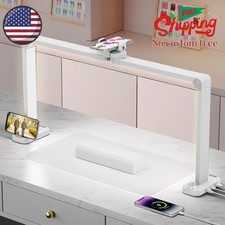 Nail Desk Lamp, 34" Nails Tech Light with Phone Stand, 0-100 Adjustable Bright