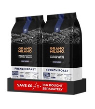 2KG French Roast Robusta & Arabica Coffee Beans Roasted In Italy Extra Strong 17.25 per kilo