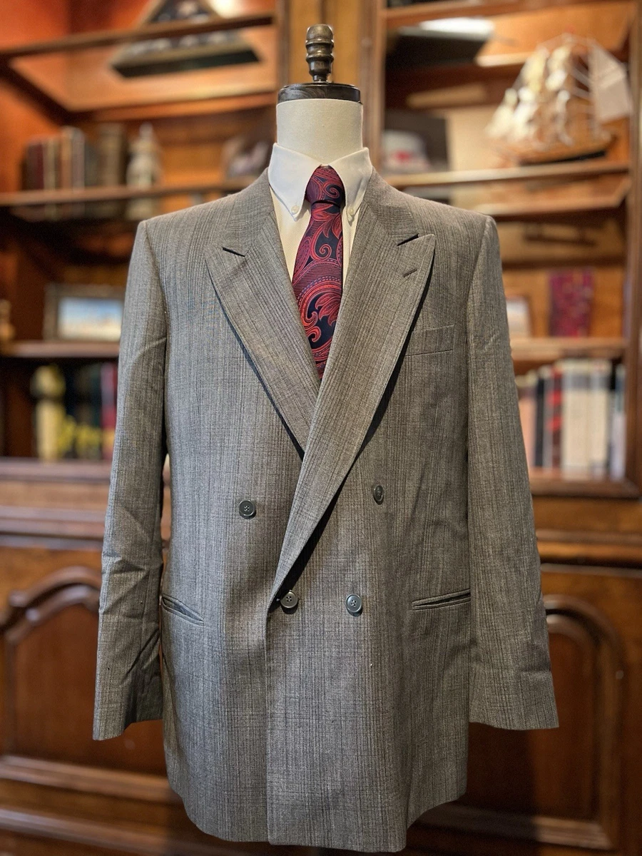 Giorgio Armani Gray Double-Breasted Suits & Blazers for Men for