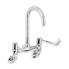 Deva Kitchen Sink Mixer Tap Wall Mounted 6 Inch Lever Handles Chrome