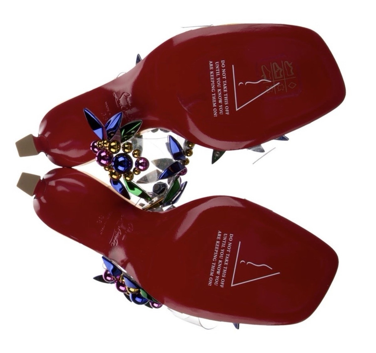 Christian Louboutin & Marvel PVC Floral Multicolor Mules Sandals