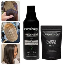 Keratin Treatment Kit - Brazilian Blow Dry Hair Straightening 250ml + Shampoo