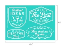 NEW “Brilliant Ideas” Chalk Couture Chalk Transfer Stencil Size A