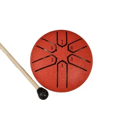 2X(3 Inch 6-Tone Steel Tongue Drum  Hand Pan  with Drumsticks Percussion2558