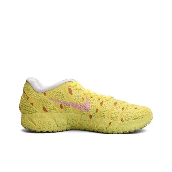 Ja3 スポンジボブ Nike Ja 3 Spongbob Patrik Yellow and pink Men's basketball shoes