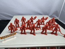 Vintage 1960s Red Firefighters/ Scuba Divers Made In China 14 Pieces