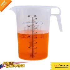 Versatile 128oz Translucent Measuring Pitcher with Comfortable Grip and Chart