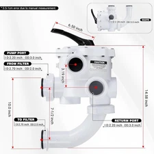 Pentair 261055 Multiport Valve Pool Spa Backwash Triton DE Sand Quad Filter