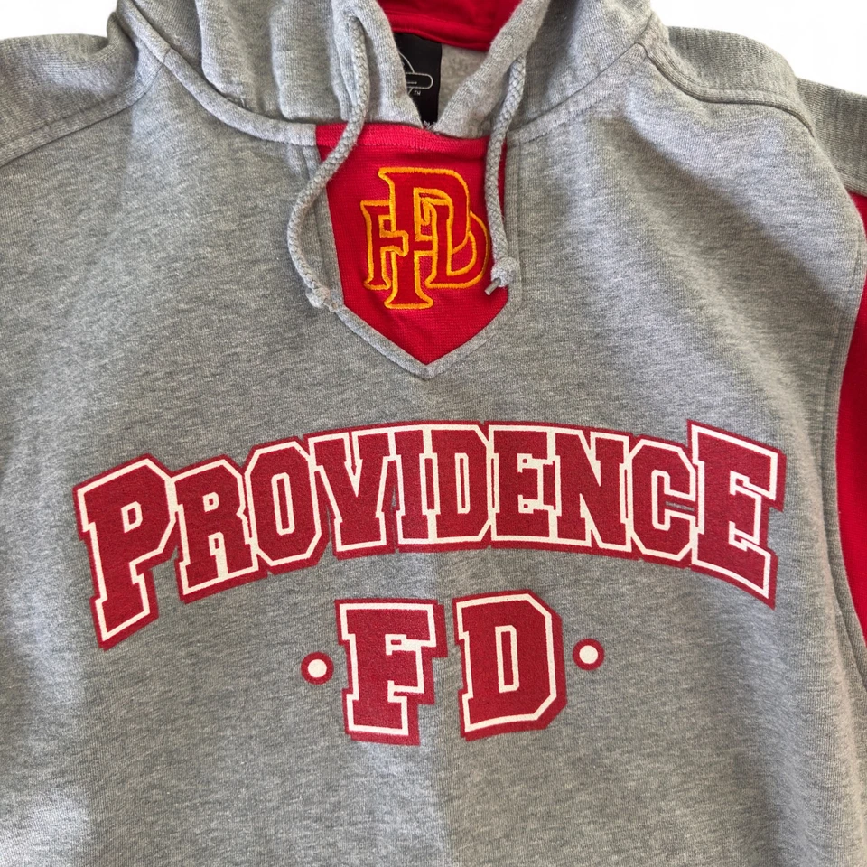 Moletom com capuz Providence Corpo de Bombeiros cinza Charles River vestuário adulto P - Imagem 3 de 4