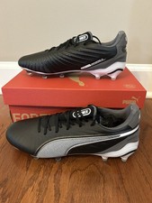 Puma King Ultimate FG/AG Soccer Cleats 8M/9.5W Black/white