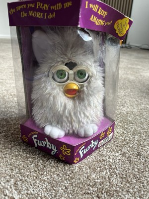 1999 Vintage Furby Champagner selten grüne Augen interaktives Spielzeug brandneu in Box