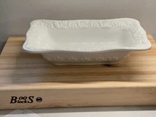 Vintage 12” X 8.25” Pasta Dish Effetti d' Arte Italy White