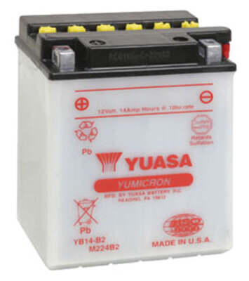 YUASA YB14-B2 YUMICRON-12 VOLT BATTERY