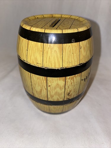 Vintage Chein Toys Happy Days Tin Barrel Bank w/Trap - Picture 2 of 6