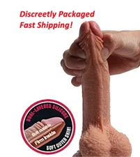 ULTRA REALISTIC Dildo Silicone Cock Sex Toy Flesh Suction Cup Masturbation Women