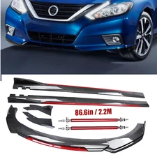 Front Bumper Lip Spoiler Body Kit Side Skirt Carbon Fiber For Nissan Altima