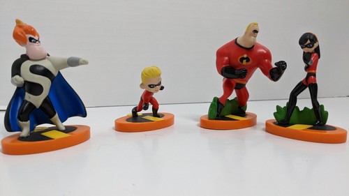 Disney Pixar Los Increíbles Figura Conjunto De 4 Figuras Decoración De Pasteles Tienda Disney - Imagen 1 de 2