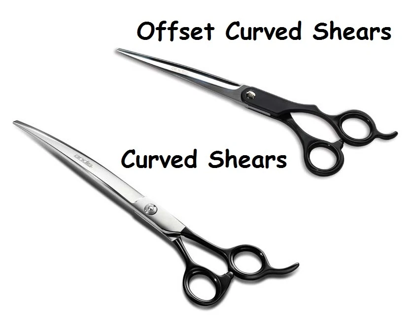 Professional Grade Offset & Curved Dog Cat Pet Grooming Shears Sets Available