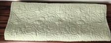 Vintage Madison Park Quilted 20 X 35 GREEN Pillow Shams Set Of One 1 Preown