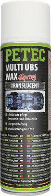 PETEC Multi UBS Wax Transparent Spray Unterbodenschutz Korrossionsschutz 500ml