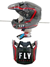 FLY RACING FORMULA CARBON AXON HELMET BLACK/RED SIZE XS - 73-4422XS