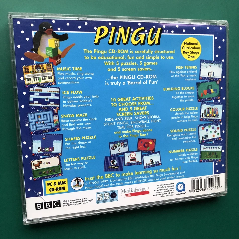 PINGU A Barrel of Fun Children 3-6 Puzzles Activity Educational CD-ROM Mac & PC - Image 2 of 4