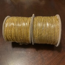 Set Of 2 3mm Gold Plated Aluminium Chain for Jewellery Making - About 60 Meter