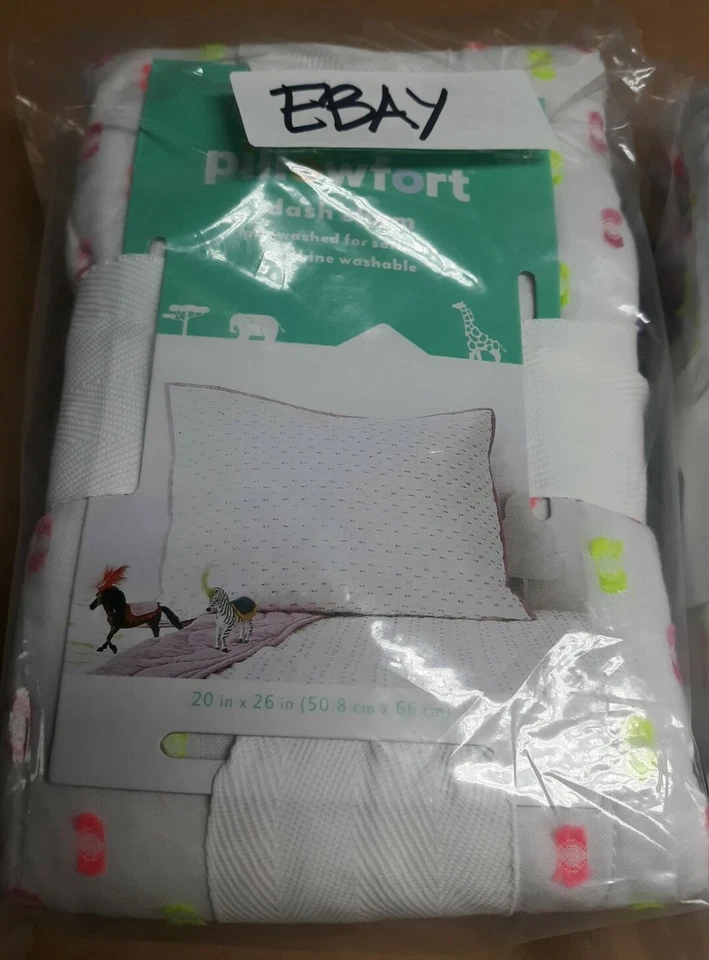 2 (dos) Pillowfort Dash Sham (multicolor) farsa estándar (20 pulgadas x 26 pulgadas) Foto 2 de 4