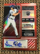 (1) DOMINIC FLETCHER 2018 USA Baseball Contenders Optic RED /100 Auto QTY