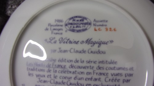 La Vitrine Magique 1986 D’Arceau Noel Plate By Jean-Claude Guidou With COA/BOX - Picture 12 of 14