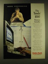 1989 Radio Shack Tandy 1000 Computer Ad - Word Processing