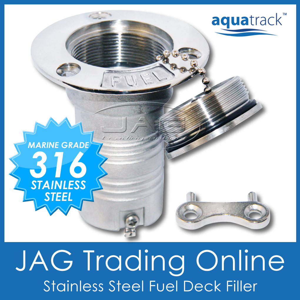 316 Marine Grade Stainless Steel Deck Filler With Key - Boat Water & Fuel Tank Fill