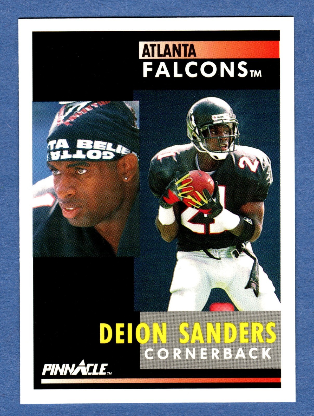 Deion Sanders 1991 Pinnacle Football Card 147 Atlanta Falcons eBay