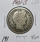 1901-S, 1902-S, 1904-S  Barber Half Dollar Lot - 171, 172, 177