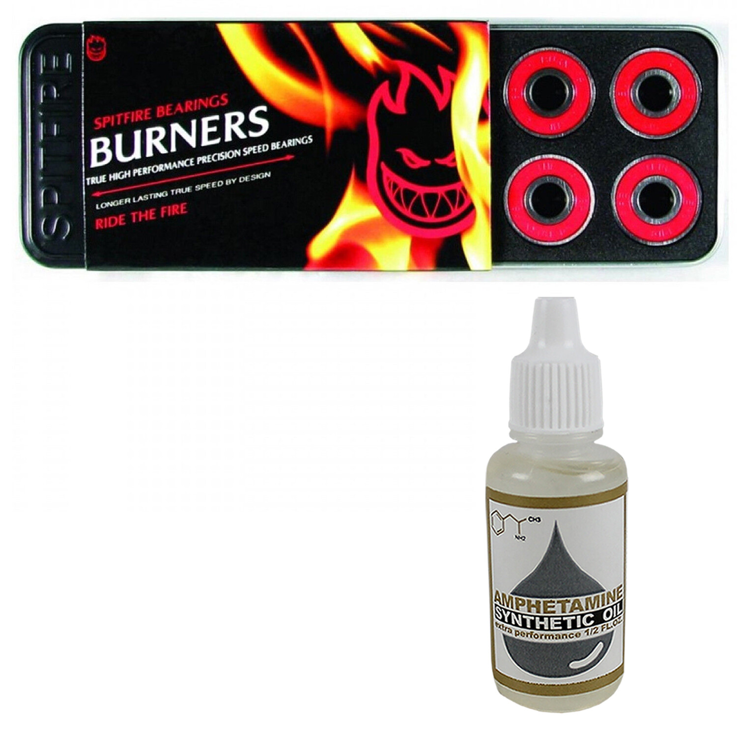 Spitfire Skateboard Bearings Burner Set of Eight with Speed Lube