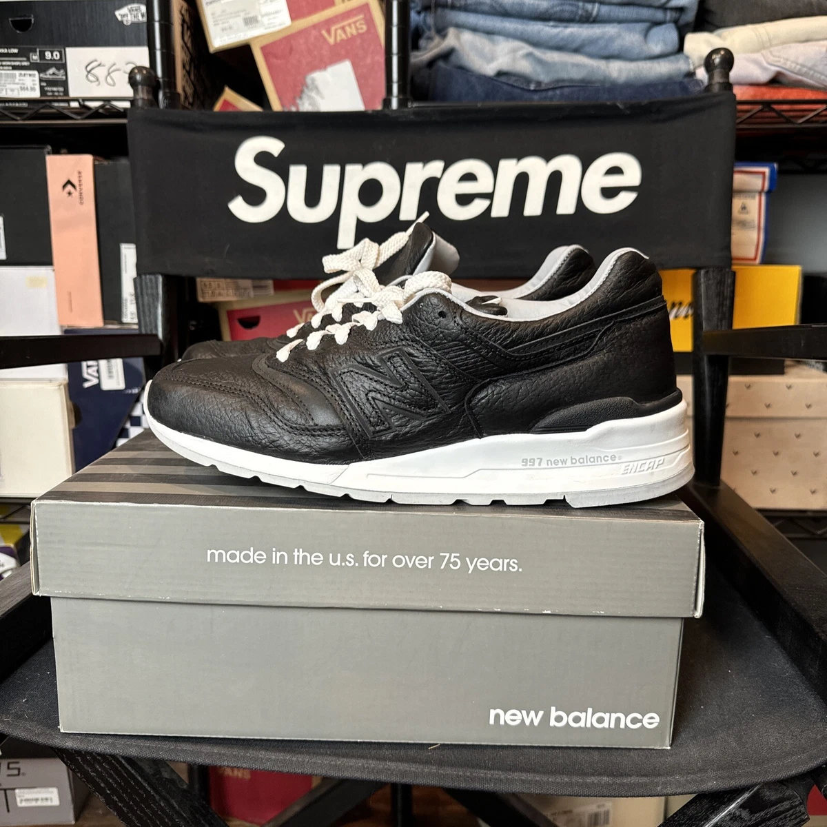 New Balance 997 Leather Bison Capsule - Black for Sale