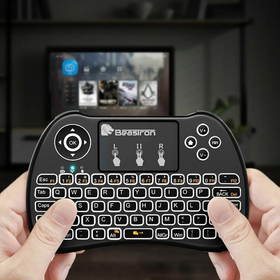 Beastron 2.4GHz Mini Wireless Keyboard w/Mouse Touchpad Rechargeable Combo - Image 2 of 4