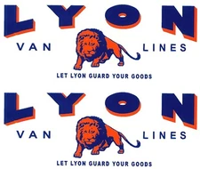 Smith Miller B Mack Truck larger Lyon decal 11 3/4" by 5"SHIPPING W/TRACKING