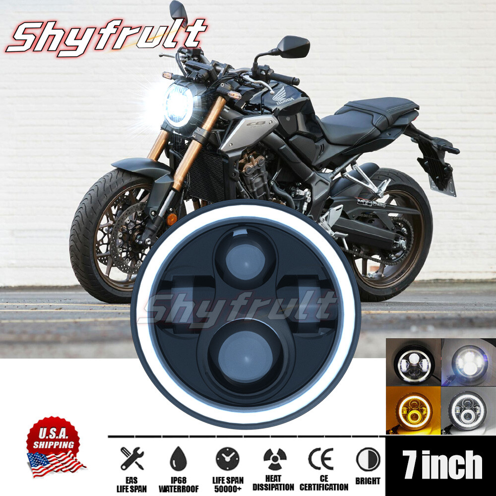 7Inch LED Headlight For Honda CB650 750 900 GL1000 GL1100 HiLo Turn ...