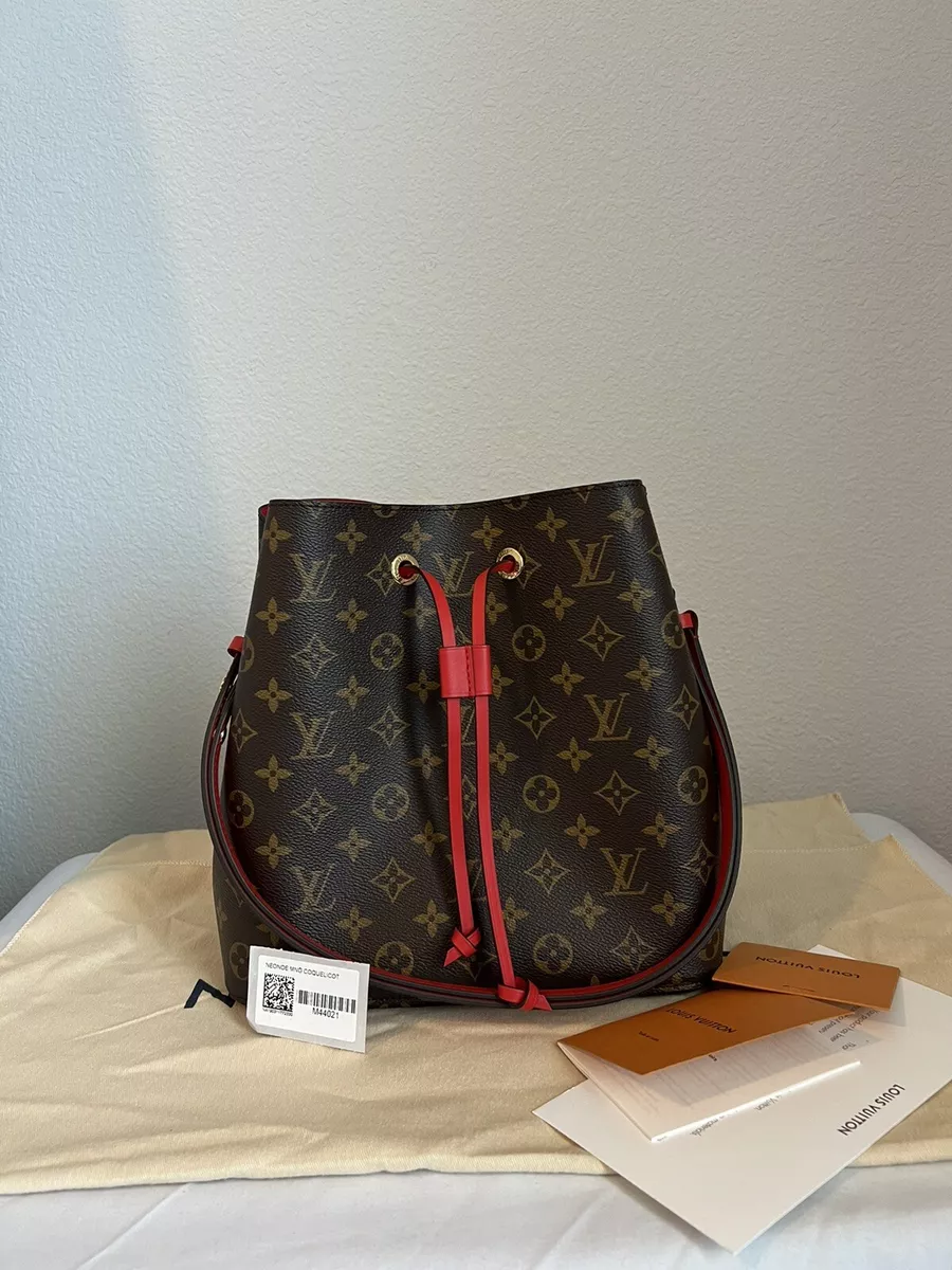 Authentic LOUIS VUITTON Monogram Neonoe Coquelicot Red Crossbody