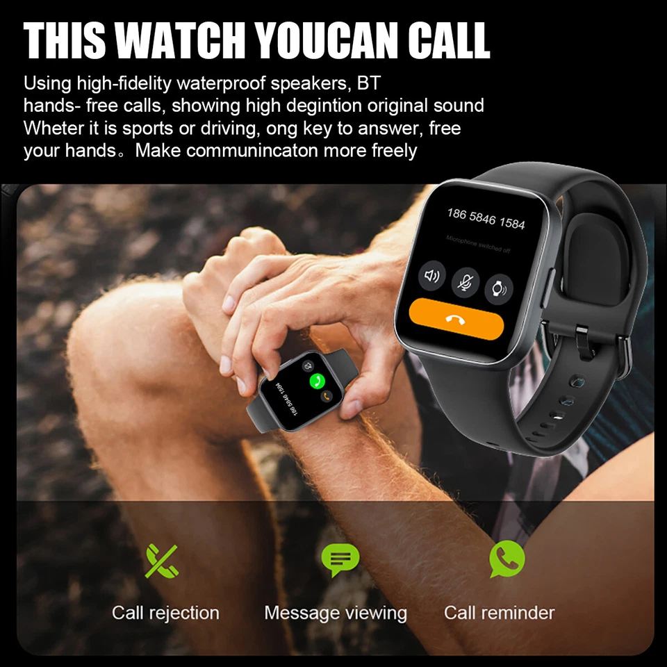 Smart Watch Men Women Fitness Tracker Sleep Heart Rate Watch for Android iOS - Image 4 of 4