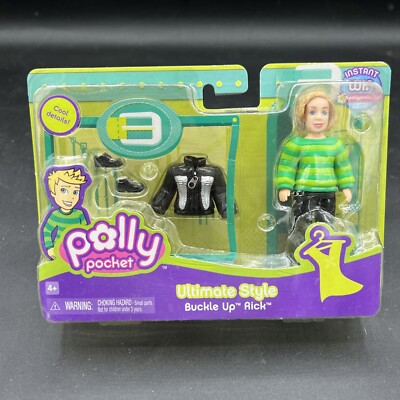 2007 Polly Pocket Mattel #L6673 ULTIMA STYLE BUCKLE UP RICK cool details FREE SH