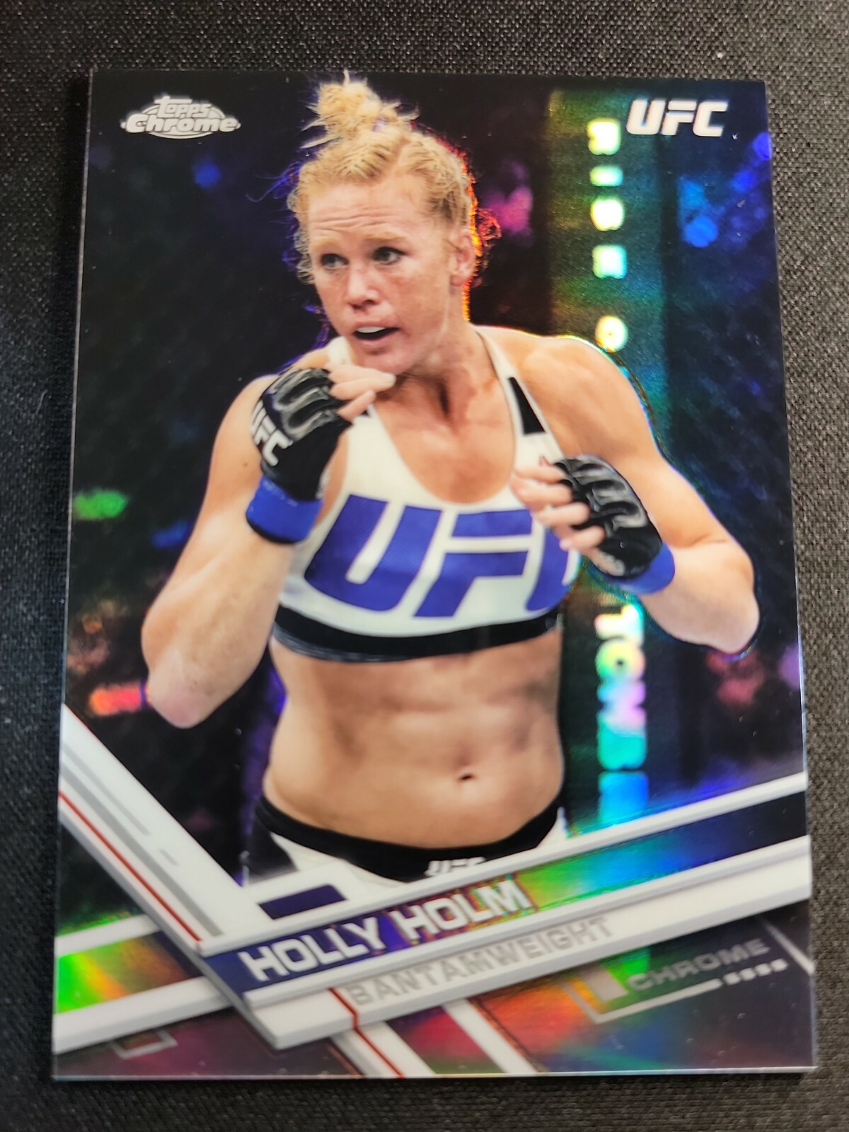 2017 Holly Holm UFC Topps Chrome REFRACTOR            PREACHER'S DAUGHTER
