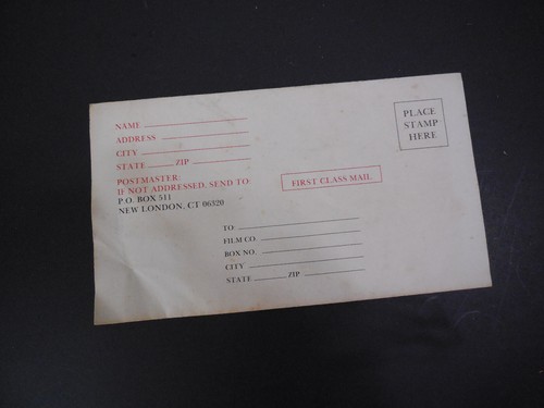 Vintage Original FILM Reorder Envelope . Kodak Film Used - Picture 2 of 3