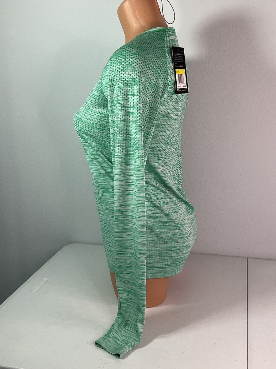 NIKE Green/Off White Long Sleeve Top. Orig. $80. #831500. Size