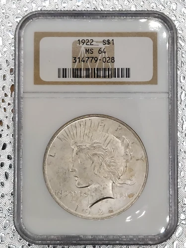 1922-P Silver Peace Dollar NGC MS 64