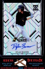 1-2022 Leaf Metal Silver Prismatic Auto Dylan Beavers Orioles 10/10 #BA-DB1