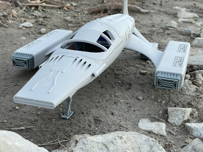 Enemy Mine Echo 2 Fighter 3D Printed For 3.75'' Action Figure Scale. Dual Cockpit