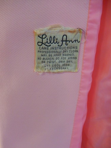 Vintage 1960s LILLI ANN Knit PINK Suit 3 pcs Jacket (Poncho Style), Skirt, Pants - Picture 4 of 12