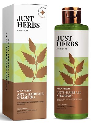 Just Herbs 8 in 1 Root Nourishing Amla Neem Hair Fall Control Shampoo 200Ml'